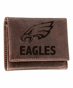Buy ⭐ Evergreen Brown Philadelphia Eagles Leather Tri-Fold Wallet 🎁