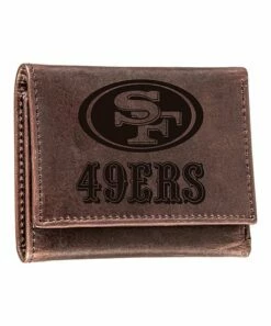 Best Sale 👍 Evergreen Brown San Francisco 49ers Leather Tri-Fold Wallet 😍