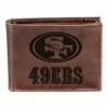 Cheap 🧨 Evergreen Brown San Francisco 49ers Leather Bi-Fold Wallet ⭐