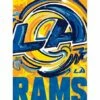 Top 10 ⭐ Evergreen Blue & Yellow Los Angeles Rams Justin Patten Suede Outdoor Flag 💯