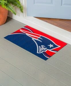 Coupon 🤩 Evergreen Navy & Red New England Patriots Textured Doormat 😀