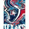 Cheap ✔️ Evergreen Blue & Red Houston Texans Justin Patten Suede Outdoor Flag 🧨
