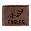 Best deal 👍 Evergreen Brown Philadelphia Eagles Leather Bi-Fold Wallet 💯