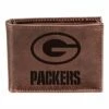 Best reviews of ✨ Evergreen Brown Green Bay Packers Leather Bi-Fold Wallet ⭐