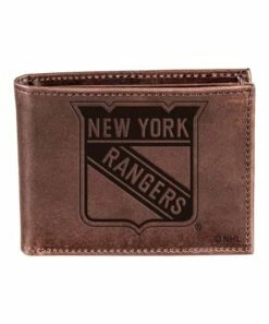 Best deal ✔️ Evergreen NY Rangers Logo Leather Bifold Wallet 😉