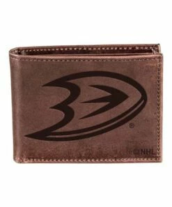 Wholesale ⭐ Evergreen Anaheim Ducks Logo Leather Bifold Wallet ⭐