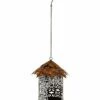 Flash Sale ✨ Evergreen Brown & Gray Maple Leaf House Metal Bird Feeder 👍
