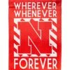 Best reviews of ✨ Evergreen Nebraska Cornhuskers Orange Wherever Whenever Forever Outdoor Flag 🤩