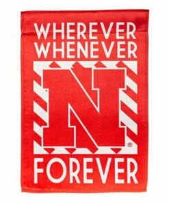 Best reviews of ✨ Evergreen Nebraska Cornhuskers Orange Wherever Whenever Forever Outdoor Flag 🤩