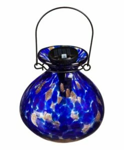 Best deal 🌟 Evergreen Royal Blue Abstract Solar Lantern 👏
