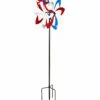 Flash Sale ⭐ Evergreen Red & Blue Americana Blades Wind Spinner Garden Stake 👍