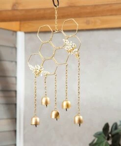 Cheap 🥰 Evergreen Goldtone Honeybee Wind Chime 🌟 -Outlet Evergreen Shop zu107896443 alt 1 tm1659889614