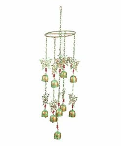 Cheap 🤩 Evergreen Green Butterfly Mobile Wind Chime ⭐