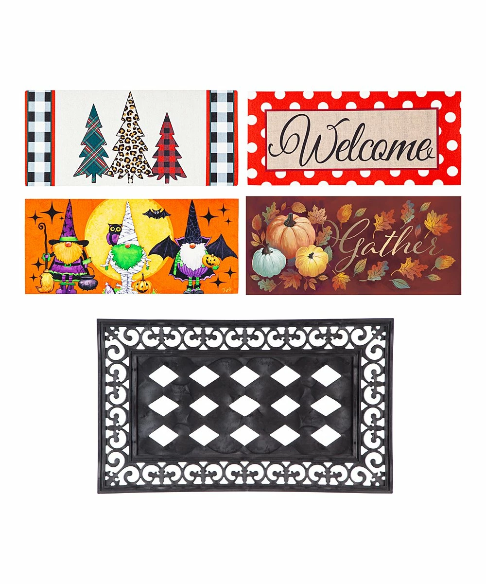 Flash Sale β€οΈ Evergreen Orange & Yellow Sassafras Mat Set π 1 Flash Sale β€οΈ Evergreen Orange & Yellow Sassafras Mat Set π