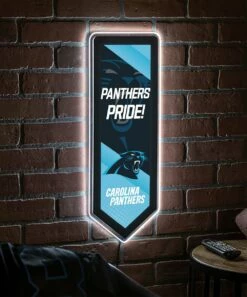 Best Pirce 😍 Evergreen Carolina Panthers 'Panthers' LED Pennant Wall Décor ⌛ -Outlet Evergreen Shop zu108811584 alt 2 tm1662749265