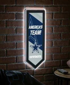 Deals 🎉 Evergreen Dallas Cowboys 'Team' LED Pennant Wall Décor 🛒 -Outlet Evergreen Shop zu108811590 alt 2 tm1662749265