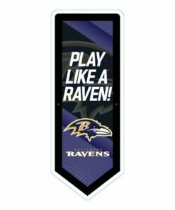 Hot Sale 🌟 Evergreen Baltimore Ravens 'Play Like A Raven' LED Pennant Wall Décor ⭐