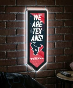 Wholesale 😍 Evergreen Houston Texans 'We Are' LED Pennant Wall Décor 👏 -Outlet Evergreen Shop zu108811610 alt 2 tm1662749265