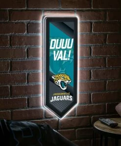 Best Pirce ⭐ Evergreen Jacksonville Jaguars 'Duuuval' LED Pennant Wall Décor 😀 -Outlet Evergreen Shop zu108811618 alt 2 tm1662749265