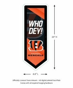 Buy 👍 Evergreen Cincinnati Bengals 'Who Dey' LED Pennant Wall Décor 🎁 -Outlet Evergreen Shop zu108811667 alt 1 tm1662730548