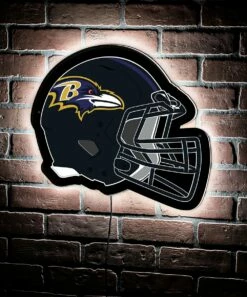 Hot Sale 🤩 Evergreen Baltimore Ravens Helmet LED Wall Décor 🛒 -Outlet Evergreen Shop zu108811671 alt 2 tm1662749265