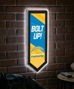 Coupon 😉 Evergreen Los Angeles Chargers 'Bolt' LED Pennant Wall Décor ✨ -Outlet Evergreen Shop zu108811673 alt 2 tm1662749265