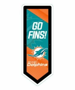 New 👍 Evergreen Miami Dolphins 'Go Fins' LED Pennant Wall Décor 🤩