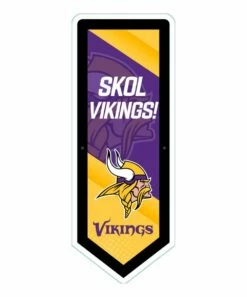 Promo 🤩 Evergreen Minnesota Vikings 'Skol' LED Pennant Wall Décor ✨