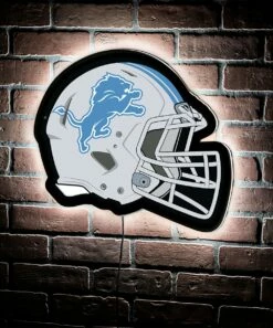 Brand new ✨ Evergreen Detroit Lions Helmet LED Wall Décor ✨ -Outlet Evergreen Shop zu108815456 alt 2 tm1662749265