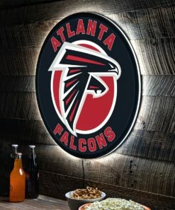Outlet 👍 Evergreen Atlanta Falcons Round LED Wall Décor ⭐ -Outlet Evergreen Shop zu108815472 alt 2 tm1662749265