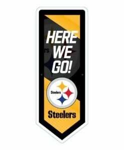 Buy 😀 Evergreen Pittsburgh Steelers 'Go' LED Pennant Wall Décor 🔔