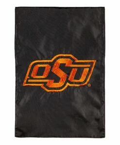 Outlet 🥰 Evergreen Oklahoma State University Charcoal & Orange Appliqué Garden Flag 🥰