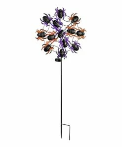 Top 10 🥰 Evergreen Purple & Orange Spider Flashing Solar Garden Stake ✨