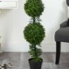 Wholesale ✔️ Nearly Natural 34'' Boxwood Double Ball Topiary Tree Décor ❤️