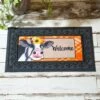 Best Sale 💯 Evergreen Orange 'Welcome' Fall Cow Sassafras Doormat Insert ✨