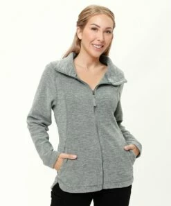 Hot Sale 👏 Eddie Bauer® Heather Evergreen Full-Zip Fleece Jacket - 👩 Women 🤩