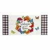 Buy 🤩 Evergreen Orange & White 'Welcome To Our Home' Butterfly Switch Doormat 👏