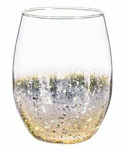 Top 10 👏 Evergreen Goldtone Starry Stemless Wine Glass 🤩