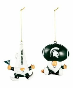 Best Pirce ✨ Evergreen Michigan State Spartans Green Gnome Ornament - Set Of Two 🥰