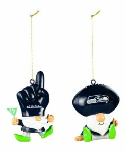 Best Pirce ⭐ Evergreen Seattle Seahawks Navy Gnome Ornament - Set Of Two 😍