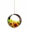 Best deal 😍 Evergreen Yellow & Bronzetone Sunflowers Embossed Metal Bird Feeder 🎁