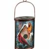 Discount 🌟 Evergreen Bronze & Red Winter Cardinal Couple Glass Solar Lantern 🌟