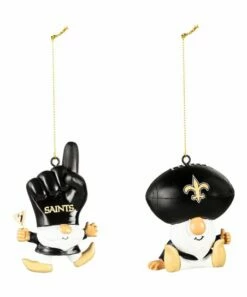 Cheapest ⭐ Evergreen New Orleans Saints Gnome Fan Ornament Set 💯