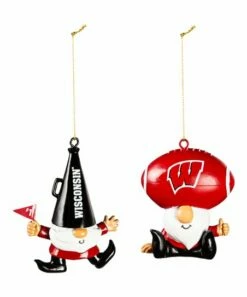 Outlet 🔔 Evergreen Wisconsin Badgers Gnome Fan Ornament Set 💯