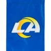Cheap 😍 Evergreen Los Angeles Rams Appliqué Garden Outdoor Flag 🌟