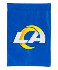 Cheap 😍 Evergreen Los Angeles Rams Appliqué Garden Outdoor Flag 🌟