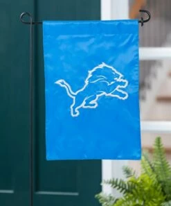 Cheap ❤️ Evergreen Detroit Lions Appliqué Garden Outdoor Flag 🧨