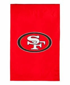 Cheapest 🛒 Evergreen San Francisco 49ers Appliqué House Outdoor Flag ⭐