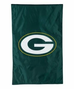 Budget ⭐ Evergreen Green Bay Packers Appliqué House Outdoor Flag 🌟