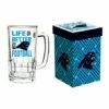 Discount 🌟 Evergreen Carolina Panthers Glass Tankard Cup 💯